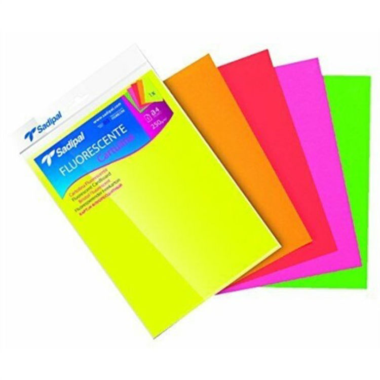 Picture of 4295-Pack 5 Cardboard Cards, A4, Fluorescent Colour